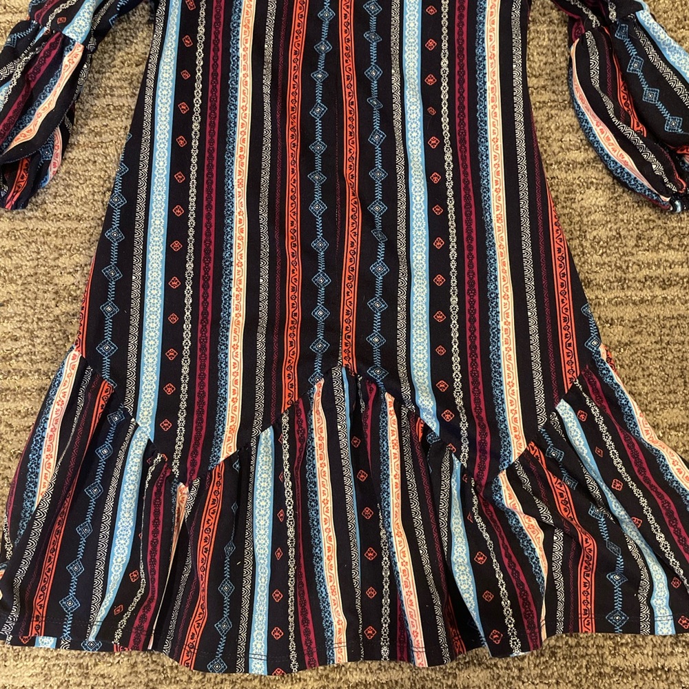Multi-Colored L/S Dress - Picture 7 of 10